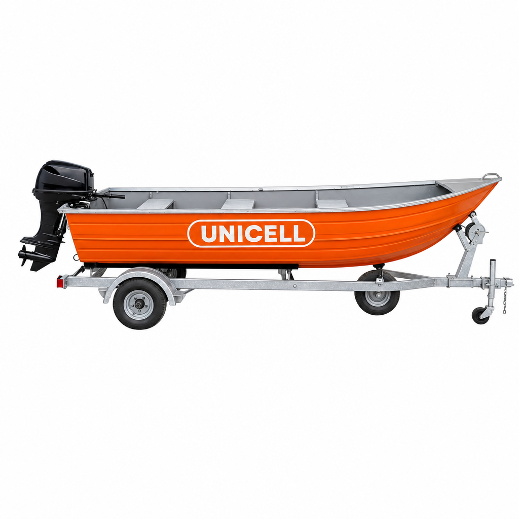 Fishing boat on a trailer